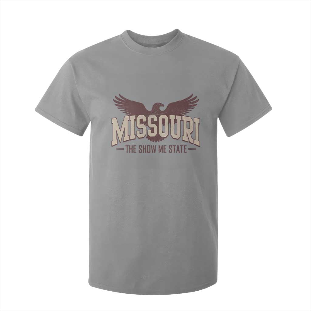 Vintage Missouri Eagle T Shirt For Kid Missouri The Show Me State Retro Distressed TS12 Sport Gray Print Your Wear