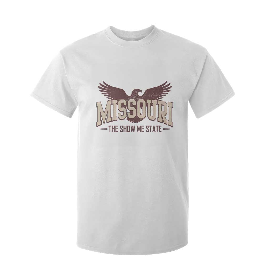 Vintage Missouri Eagle T Shirt For Kid Missouri The Show Me State Retro Distressed TS12 White Print Your Wear