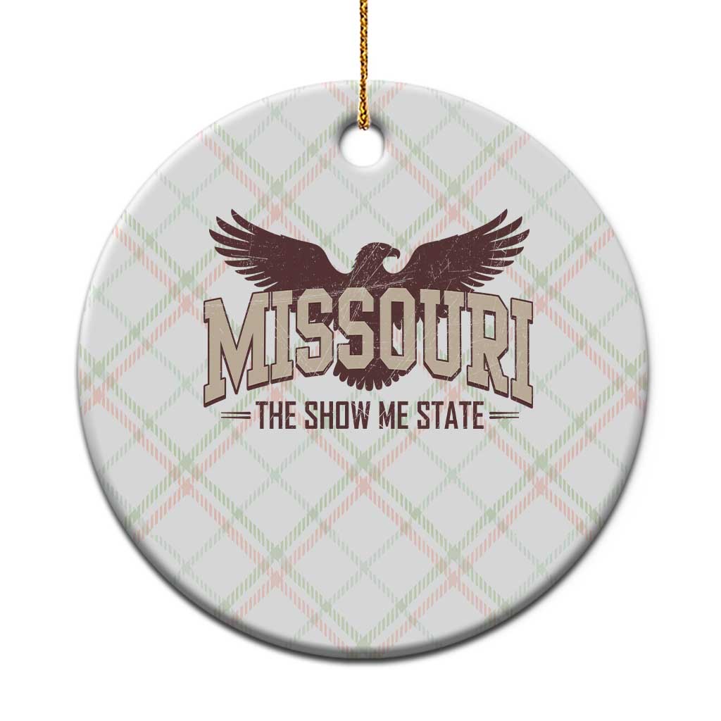 Vintage Missouri Eagle Ceramic Ornament Missouri The Show Me State Retro Distressed TS12 1pc Christmas Plaid Print Your Wear
