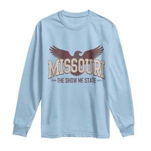 Vintage Missouri Eagle Long Sleeve Shirt Missouri The Show Me State Retro Distressed TS12 Light Blue Print Your Wear