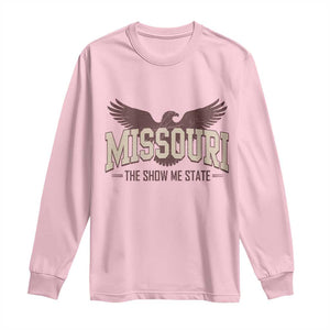 Vintage Missouri Eagle Long Sleeve Shirt Missouri The Show Me State Retro Distressed TS12 Light Pink Print Your Wear