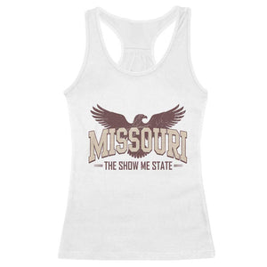 Vintage Missouri Eagle Racerback Tank Top Missouri The Show Me State Retro Distressed TS12 White Print Your Wear