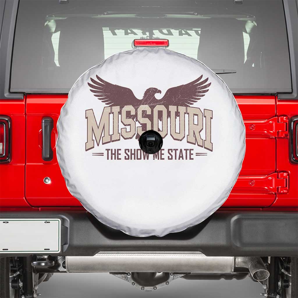 Vintage Missouri Eagle Spare Tire Cover Missouri The Show Me State Retro Distressed TS12 White Print Your Wear