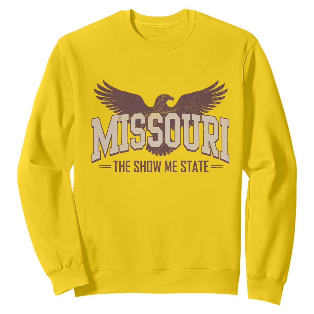 Vintage Missouri Eagle Sweatshirt Missouri The Show Me State Retro Distressed TS12 Daisy Print Your Wear