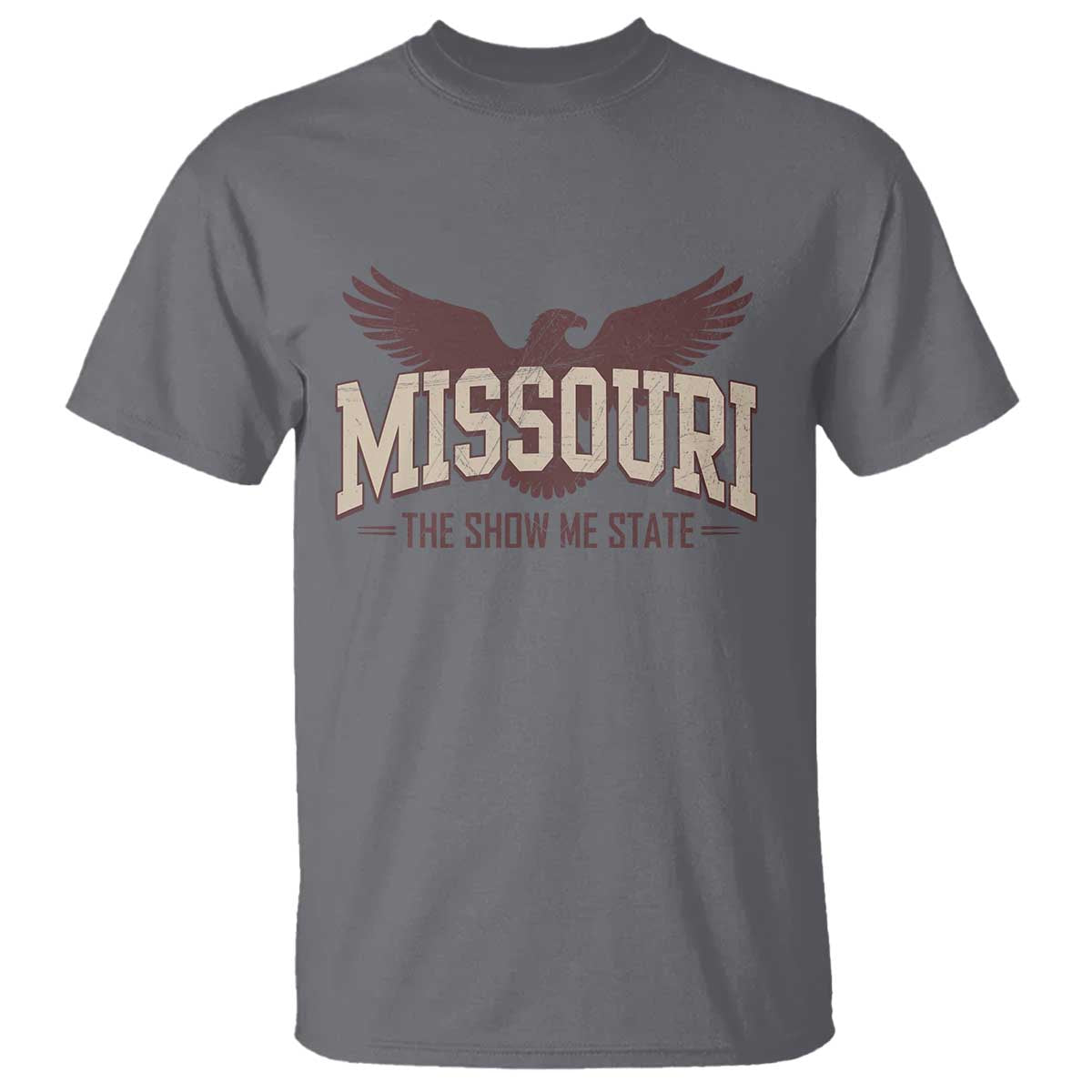 Vintage Missouri Eagle T Shirt Missouri The Show Me State Retro Distressed TS12 Charcoal Print Your Wear