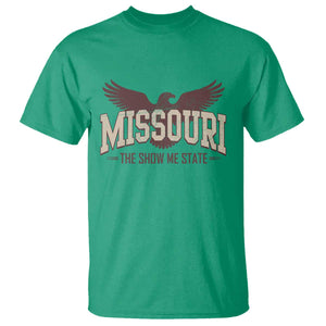 Vintage Missouri Eagle T Shirt Missouri The Show Me State Retro Distressed TS12 Irish Green Print Your Wear