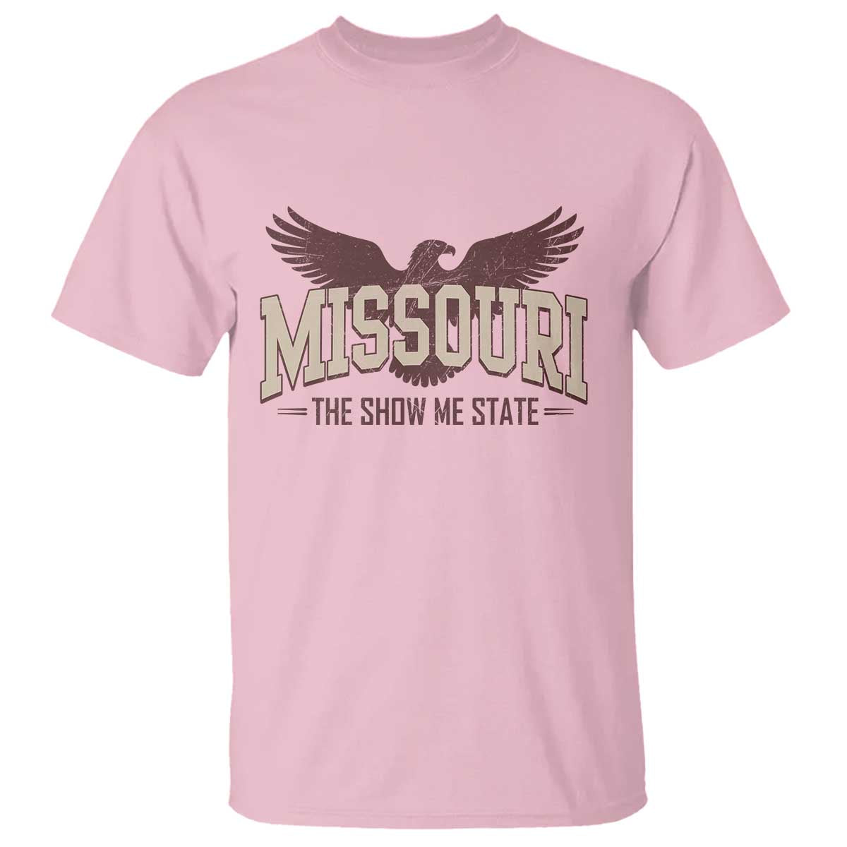 Vintage Missouri Eagle T Shirt Missouri The Show Me State Retro Distressed TS12 Light Pink Print Your Wear