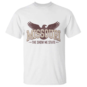 Vintage Missouri Eagle T Shirt Missouri The Show Me State Retro Distressed TS12 White Print Your Wear