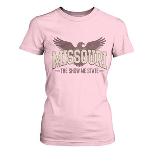 Vintage Missouri Eagle T Shirt For Women Missouri The Show Me State Retro Distressed TS12 Light Pink Print Your Wear