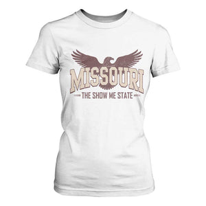 Vintage Missouri Eagle T Shirt For Women Missouri The Show Me State Retro Distressed TS12 White Print Your Wear