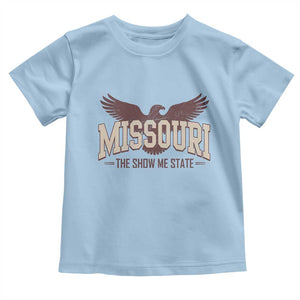 Vintage Missouri Eagle Toddler T Shirt Missouri The Show Me State Retro Distressed TS12 Light Blue Print Your Wear