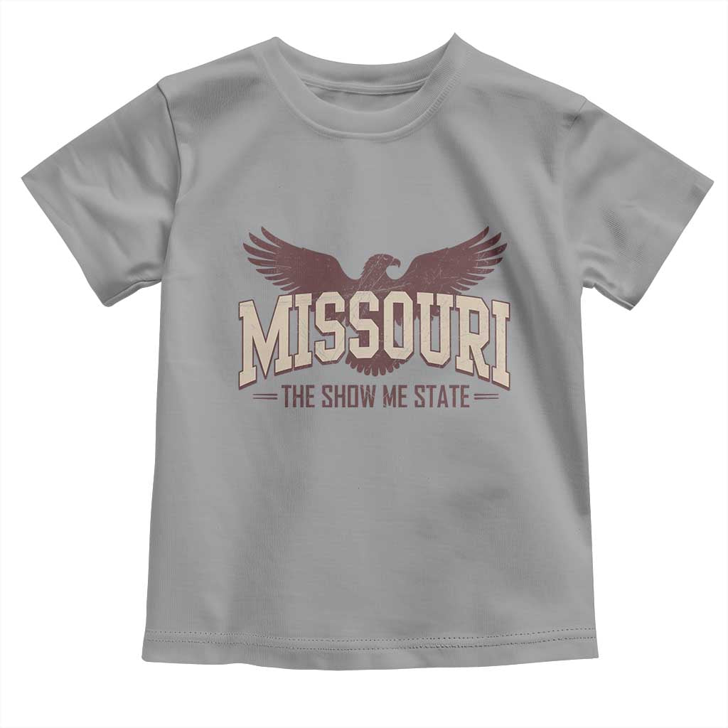Vintage Missouri Eagle Toddler T Shirt Missouri The Show Me State Retro Distressed TS12 Sport Gray Print Your Wear