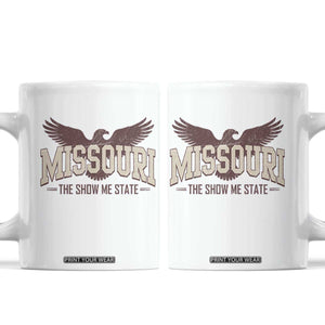 Vintage Missouri Eagle Coffee Mug Missouri The Show Me State Retro Distressed TS12 White Print Your Wear