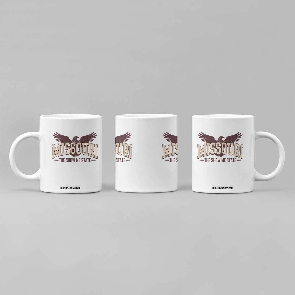 Vintage Missouri Eagle Coffee Mug Missouri The Show Me State Retro Distressed TS12 Print Your Wear