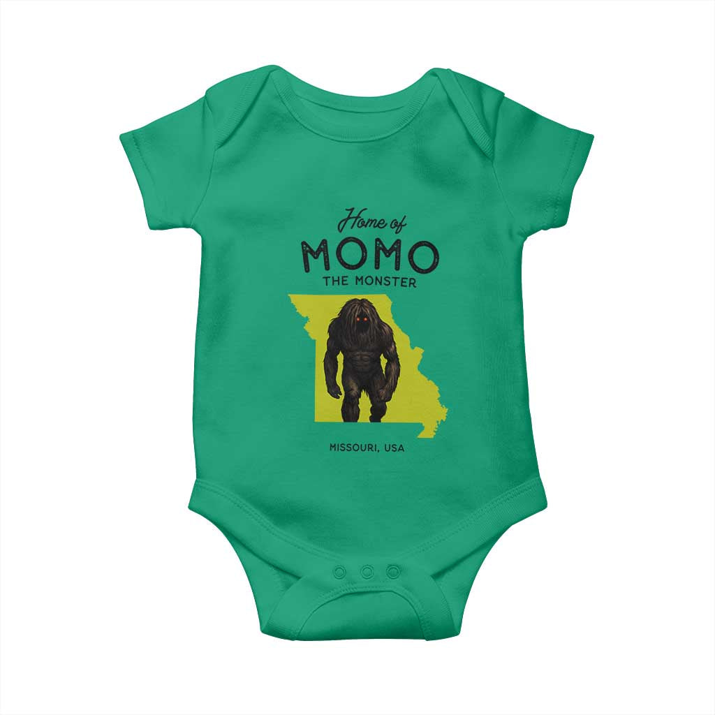 Louisiana Missouri Cryptid Lover Baby Onesie Home Of Momo The Monster TS12 Irish Green Print Your Wear
