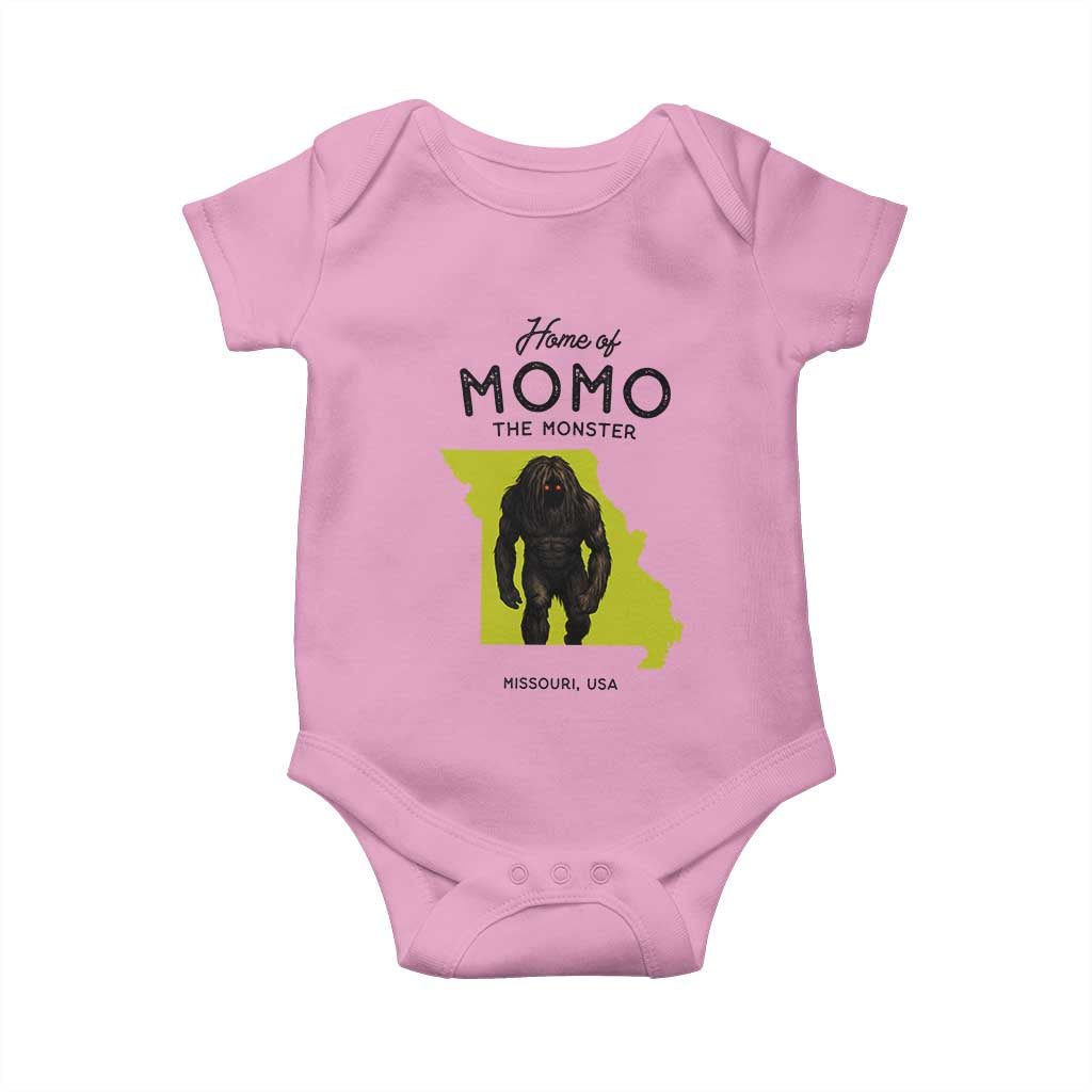 Louisiana Missouri Cryptid Lover Baby Onesie Home Of Momo The Monster TS12 Light Pink Print Your Wear
