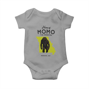Louisiana Missouri Cryptid Lover Baby Onesie Home Of Momo The Monster TS12 Sport Gray Print Your Wear