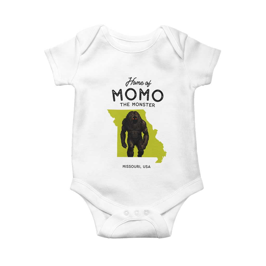 Louisiana Missouri Cryptid Lover Baby Onesie Home Of Momo The Monster TS12 White Print Your Wear