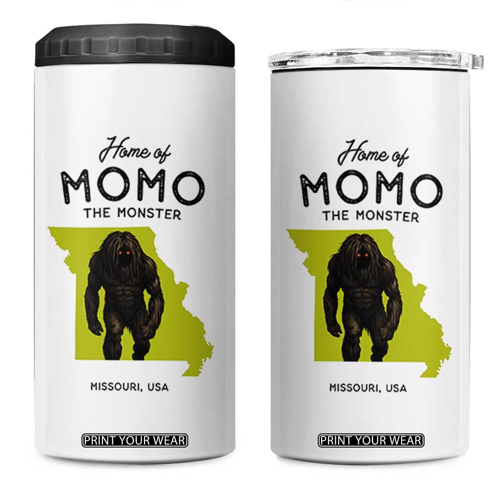 Louisiana Missouri Cryptid Lover 4 in 1 Can Cooler Tumbler Home Of Momo The Monster TS12 One Size: 16 oz White Print Your Wear