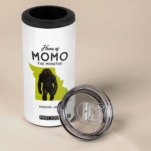 Louisiana Missouri Cryptid Lover 4 in 1 Can Cooler Tumbler Home Of Momo The Monster TS12 Print Your Wear