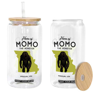 Louisiana Missouri Cryptid Lover Glass Can Home Of Momo The Monster TS12 Print Your Wear