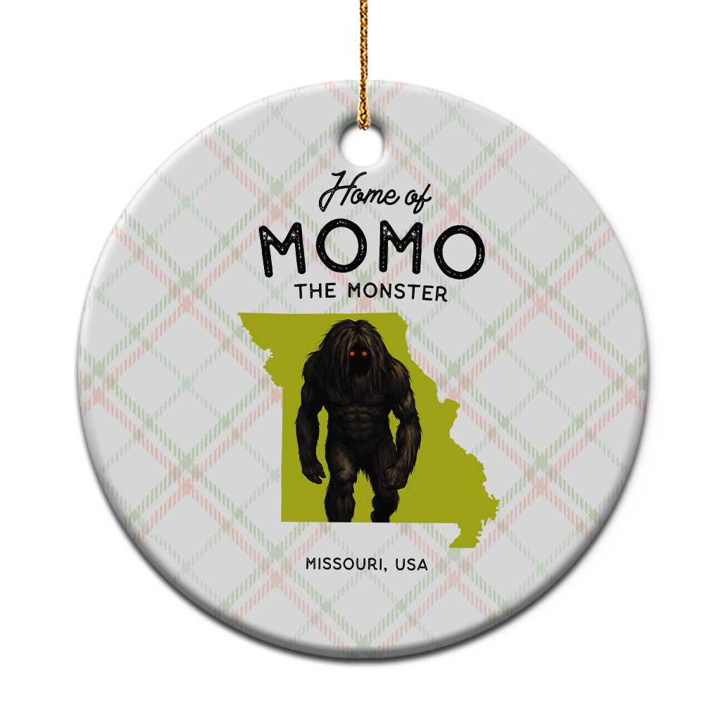 Louisiana Missouri Cryptid Lover Ceramic Ornament Home Of Momo The Monster TS12 1pc Christmas Plaid Print Your Wear