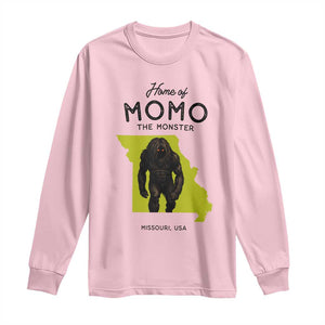Louisiana Missouri Cryptid Lover Long Sleeve Shirt Home Of Momo The Monster TS12 Light Pink Print Your Wear
