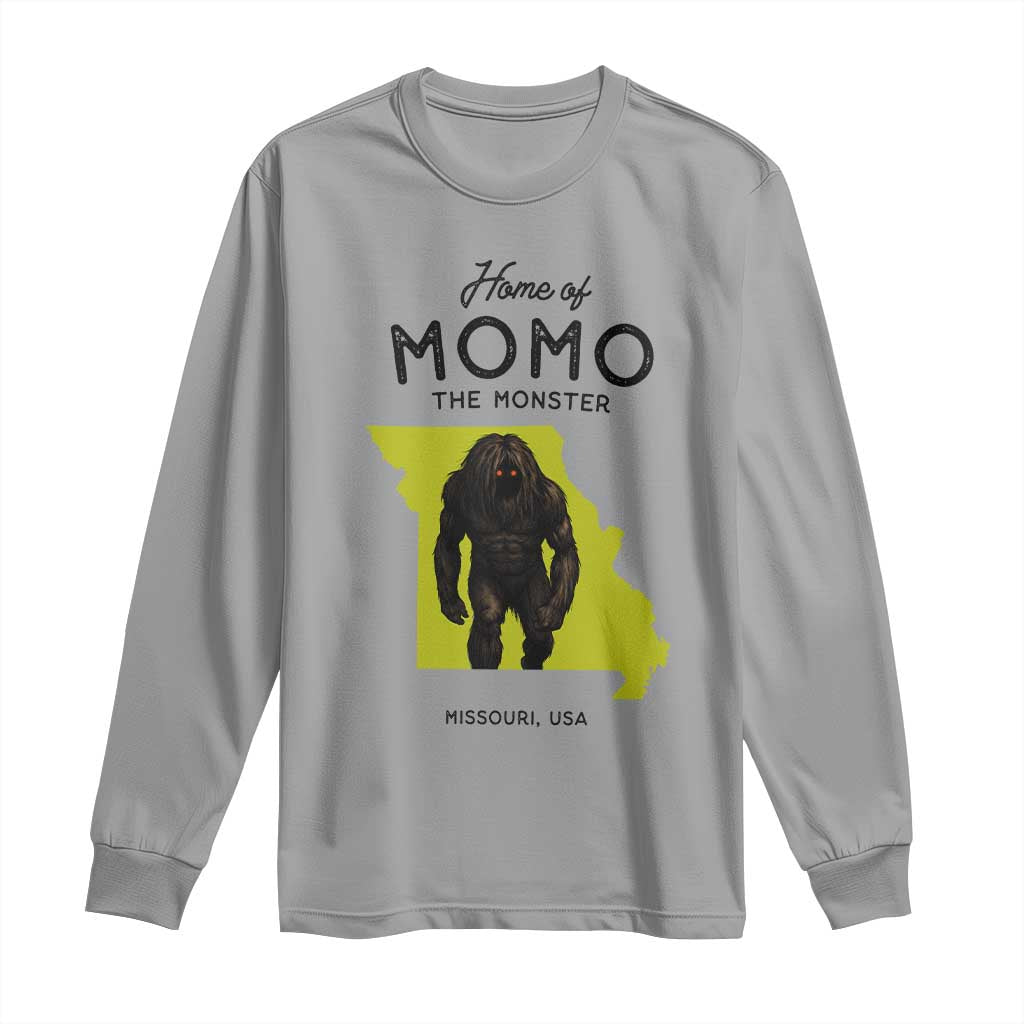 Louisiana Missouri Cryptid Lover Long Sleeve Shirt Home Of Momo The Monster TS12 Sport Gray Print Your Wear