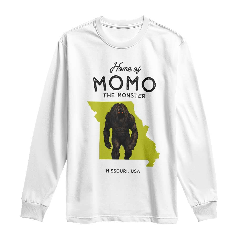 Louisiana Missouri Cryptid Lover Long Sleeve Shirt Home Of Momo The Monster TS12 White Print Your Wear