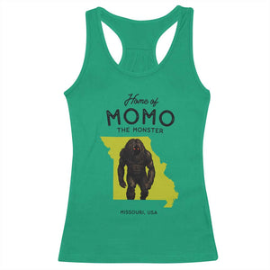 Louisiana Missouri Cryptid Lover Racerback Tank Top Home Of Momo The Monster TS12 Irish Green Print Your Wear