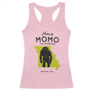 Louisiana Missouri Cryptid Lover Racerback Tank Top Home Of Momo The Monster TS12 Light Pink Print Your Wear