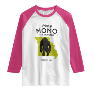 Louisiana Missouri Cryptid Lover Raglan Shirt Home Of Momo The Monster TS12 White Heliconia Print Your Wear