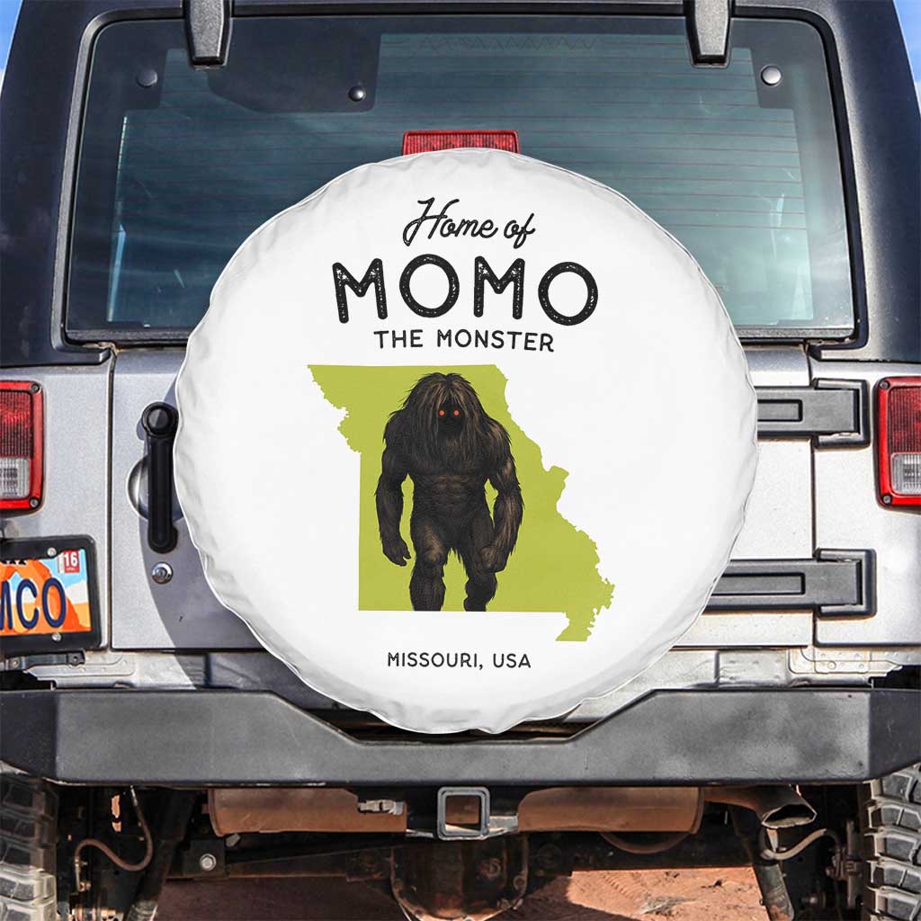 Louisiana Missouri Cryptid Lover Spare Tire Cover Home Of Momo The Monster TS12 No hole White Print Your Wear