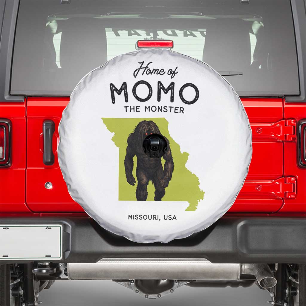 Louisiana Missouri Cryptid Lover Spare Tire Cover Home Of Momo The Monster TS12 White Print Your Wear