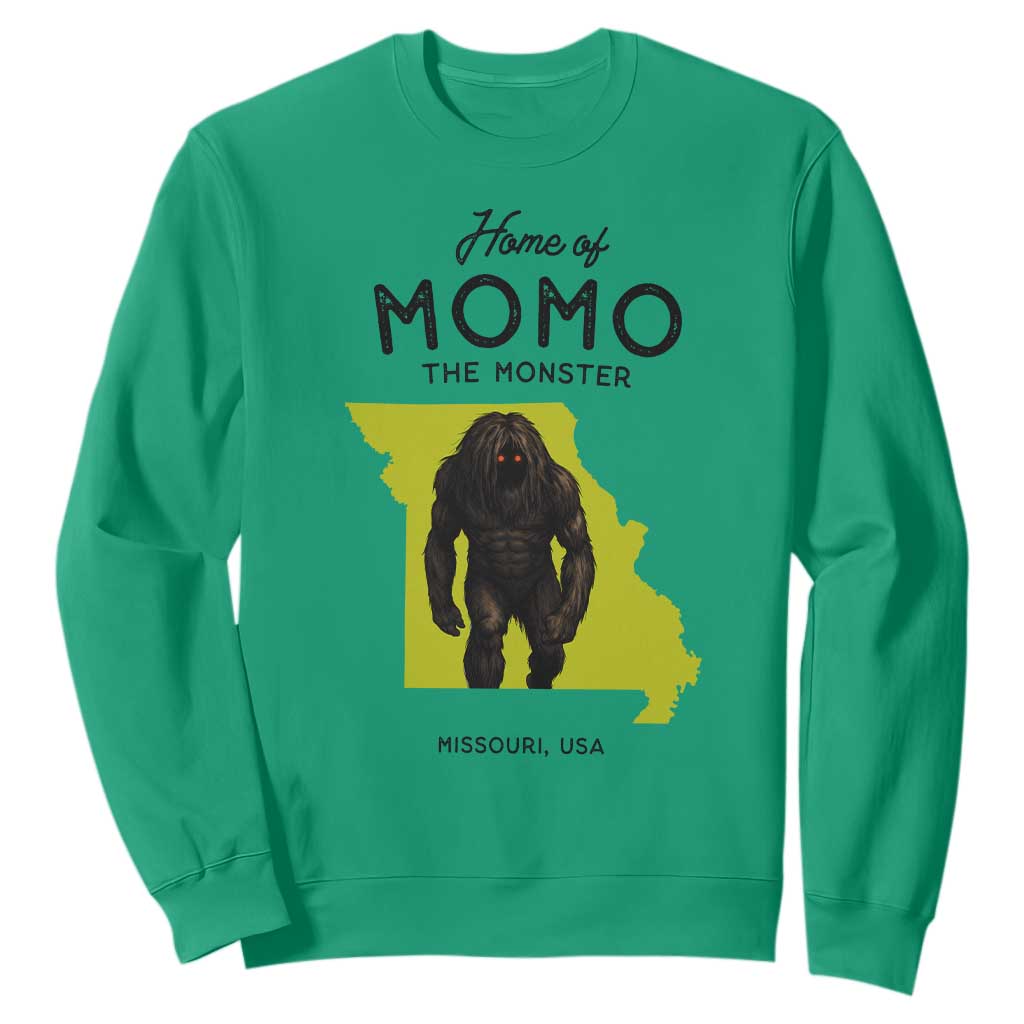 Louisiana Missouri Cryptid Lover Sweatshirt Home Of Momo The Monster TS12 Irish Green Print Your Wear