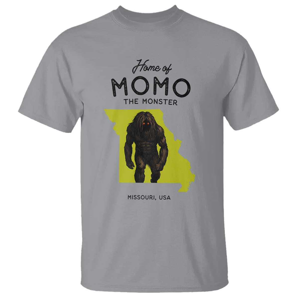 Louisiana Missouri Cryptid Lover T Shirt Home Of Momo The Monster TS12 Sport Gray Print Your Wear