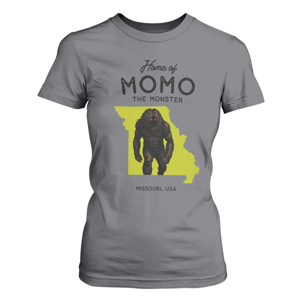 Louisiana Missouri Cryptid Lover T Shirt For Women Home Of Momo The Monster TS12 Charcoal Print Your Wear