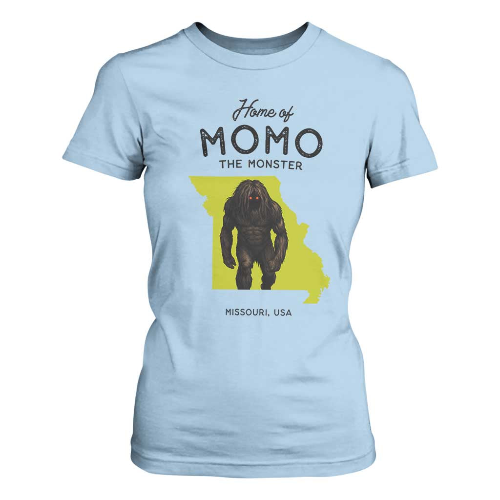 Louisiana Missouri Cryptid Lover T Shirt For Women Home Of Momo The Monster TS12 Light Blue Print Your Wear