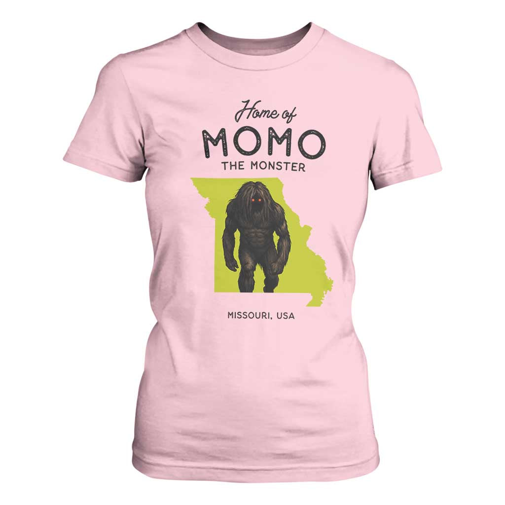 Louisiana Missouri Cryptid Lover T Shirt For Women Home Of Momo The Monster TS12 Light Pink Print Your Wear
