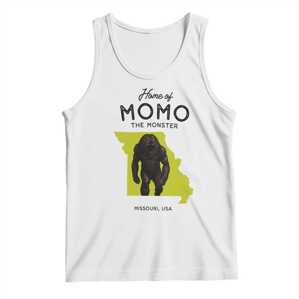 Louisiana Missouri Cryptid Lover Tank Top Home Of Momo The Monster TS12 White Print Your Wear