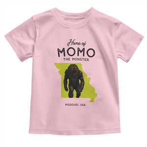 Louisiana Missouri Cryptid Lover Toddler T Shirt Home Of Momo The Monster TS12 Light Pink Print Your Wear