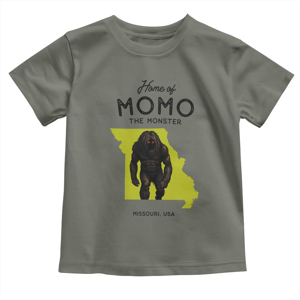 Louisiana Missouri Cryptid Lover Toddler T Shirt Home Of Momo The Monster TS12 Military Green Print Your Wear
