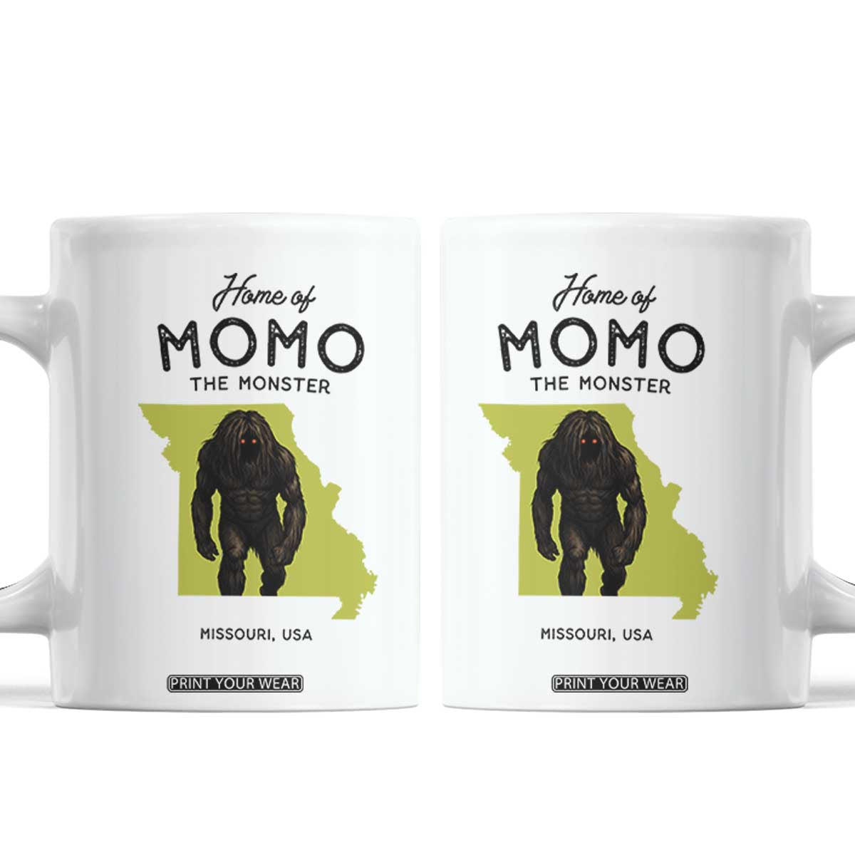 Louisiana Missouri Cryptid Lover Coffee Mug Home Of Momo The Monster TS12 White Print Your Wear