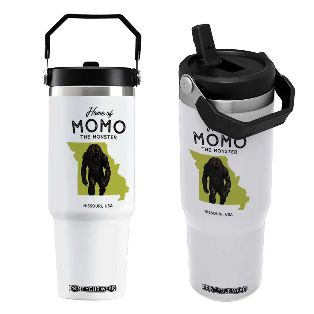 Louisiana Missouri Cryptid Lover Flip Straw Tumbler Home Of Momo The Monster TS12 One Size: 30 oz White Print Your Wear