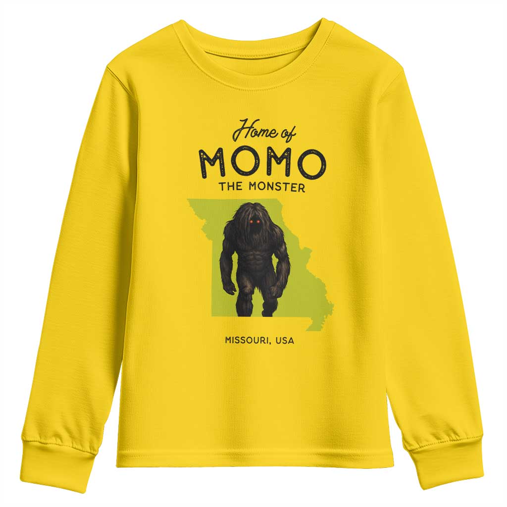 Louisiana Missouri Cryptid Lover Youth Sweatshirt Home Of Momo The Monster TS12 Daisy Print Your Wear
