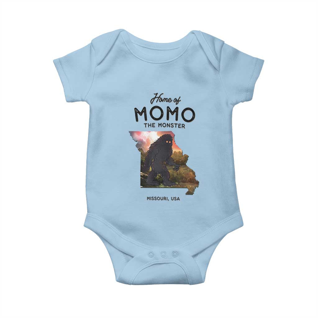 Momo The Monster Folklore Baby Onesie Louisiana Missouri Cryptid Lover Gift TS12 Light Blue Print Your Wear