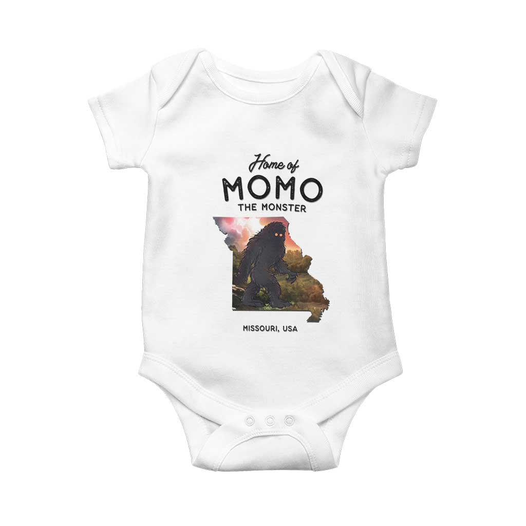 Momo The Monster Folklore Baby Onesie Louisiana Missouri Cryptid Lover Gift TS12 White Print Your Wear