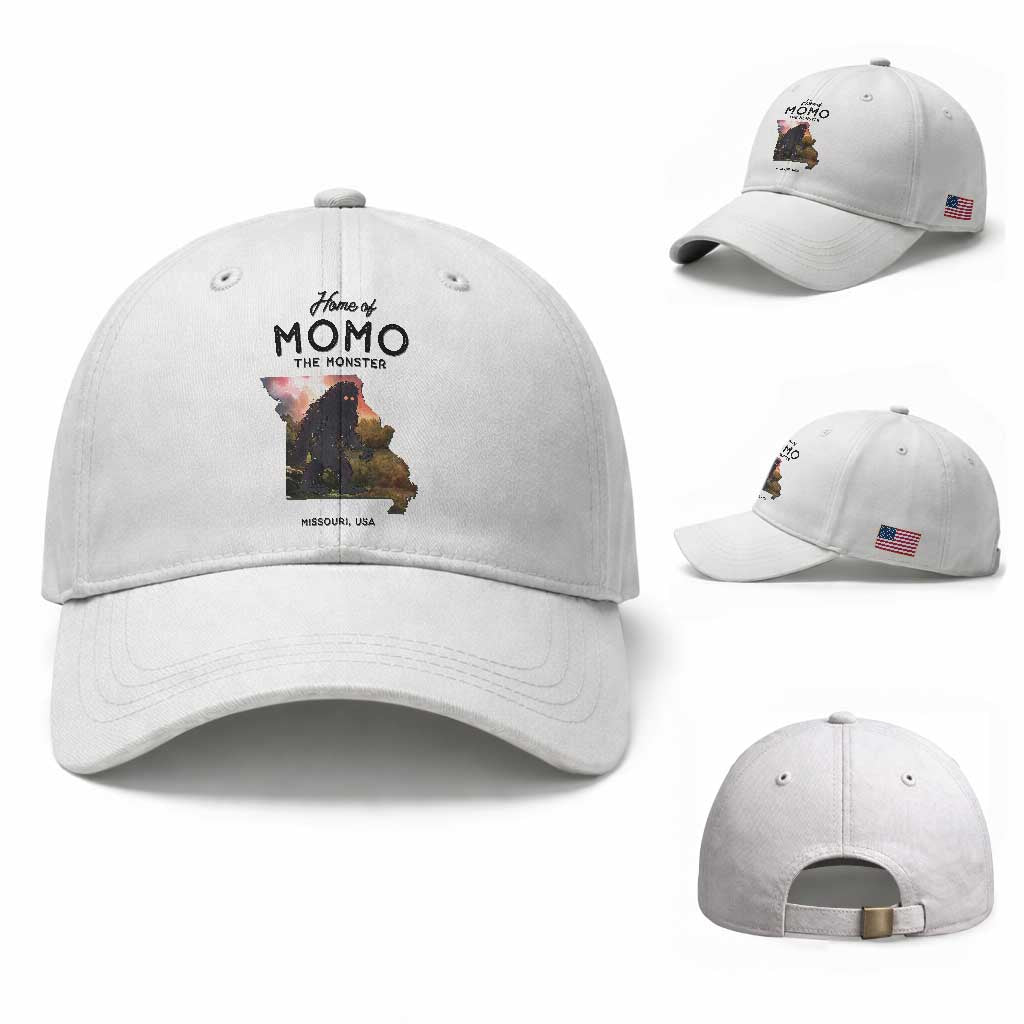 Momo The Monster Folklore Baseball Cap Louisiana Missouri Cryptid Lover Gift TS12 Baseball Cap Universal Fit White Print Your Wear