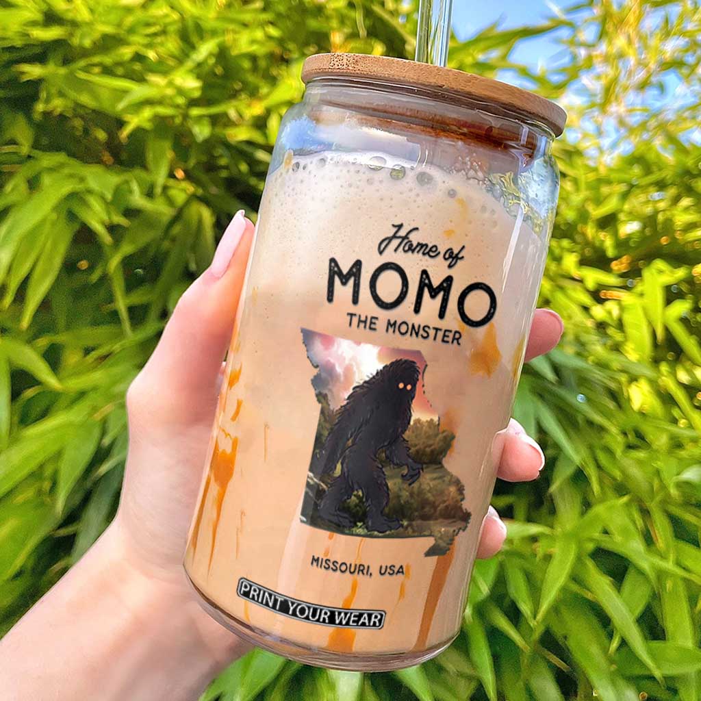 Momo The Monster Folklore Glass Can Louisiana Missouri Cryptid Lover Gift TS12 White Print Your Wear
