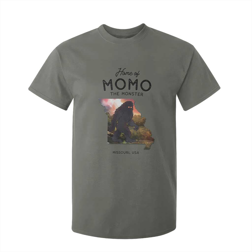 Momo The Monster Folklore T Shirt For Kid Louisiana Missouri Cryptid Lover Gift TS12 Military Green Print Your Wear